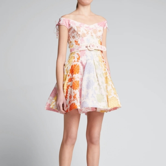 SOLD Zimmermann Postcard Spliced Mini Dress - Picture 2 of 8